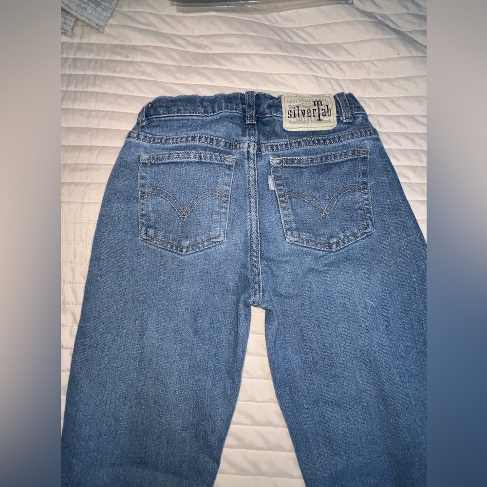 Girls Levi Silver Tab Mini Mom Jeans Sz 10 [ E-15]